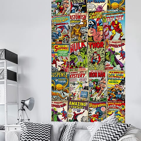 輸入壁紙 ドイツ製 フリース壁紙 Vd 006 Marvel Marvel Cover Retro 壁紙 クロスの販売 スタイルダート