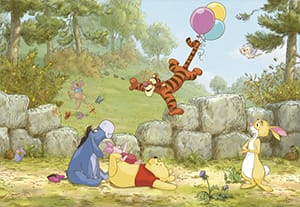 ドイツ製壁紙【8-460】Winnie Pooh Ballooning 