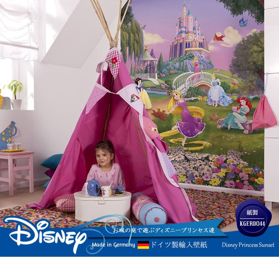 輸入壁紙 ドイツ製 紙製壁紙 4 4026 Disney Princess Sunset ディズニープリンセスサンセット 壁紙 クロスの販売 スタイルダート